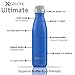 Ezisoul Insulated Stainless Steel Sports Water Bottle - No Leaks, Sweating or Toxins - Brushed Stainless Steel - 25oz