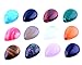 Mutilcolor 12pcs 18X25mm Waterdrop Teardrop Chakra Beads CAB Cabochon Healing Beads Crystal Quartz Stone Random Color Wholesale for Jewelry Making(No Holes)