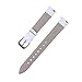 Xuexy 14mm Quick Release Pins Pebble Time Round Genuine Leather Wristwatch Watch Band Replacement Watchband Bracelet Strap Stainless Steel Buckle,White
