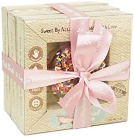 Variety Donut Soap Treat Gift Set - Chocolate Sprinkles, Cotton Candy & Vanilla Rose - All Natural Soap - Ideal Gift or Favor for Any Occasion