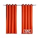 MYSKY HOME Orange Bedroom Curtains 63 Inch Long Blackout Curtains for Living Room Thermal Insulated Curtains for Nursery Room Grommet Top Window Curtains, 1 Curtain Panel, 52 x 63 Inch, Orange