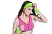Kimberly's Knit Women 80s Neon Pink Running Headband Wristbands Leg Warmers Set （Black）