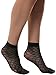 Florboom Womens Patterned Sheer Ankle Dress Socks Pantyhose Black 5 Pack