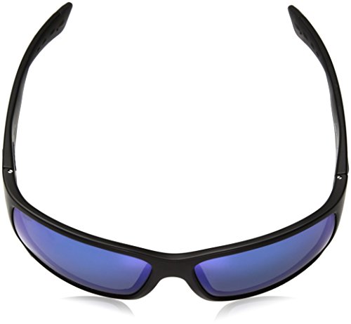 Costa del Mar Men's Reefton Polarized Iridium Rectangular Sunglasses, Blackout, 63.7 mm