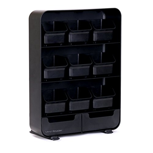 Mind Reader Tea Bag Organizer, Tea Station Organizer, Countertop Storage, Kitchen, Plastic, 10.25