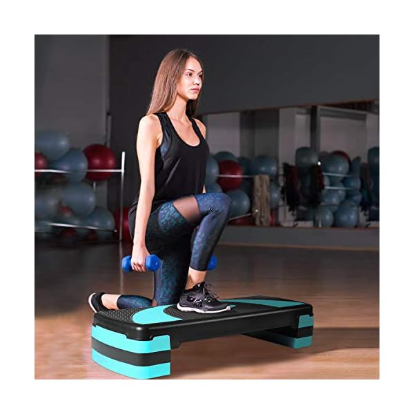 arteesol-Aerobic-Stepper-Fitness-Step-Exercise-Stepper-Adjustable-Step-Platform-for-Exercise-3-Height-Level-101520CM-max-250Kg-Anti-Slip-for-HomeGymOffice-Routines-Fitness-Traing arteesol Stepper, Aerobic Step Bench, Height-Adjustable Stepper with 3 Levels (10/15/20 cm) Fitness Workouts, Compact…