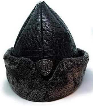 ARG Winter Hat, Fur/Faux Leather Turkish Cap,Dirilis Ertugrul Movie Borg
