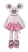 Organic Farm Buddies Apple Park Ballerina Mouse Plush Baby Toy for Newborns, Infants, Toddlers - Hypoallergenic, 100% Organic Cotton