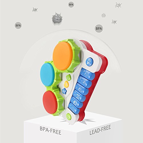 image for Musical toys, Tomons Music Piano Keyboard Drums Learning Toy Best Chri