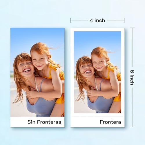 Impressora instantânea de fotografias de 54 folhas (4 x 6 polegadas), compatível com ligação WiFi, aplicações criativas de edição de fotos, para smartphones iOS/Android