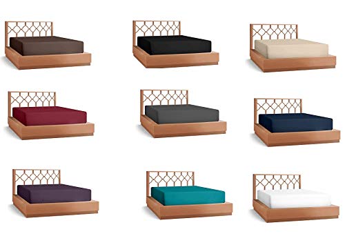 Queens Land Home Easycare & Long Lasting Pollycotton Fitted Sheet. (Single, Latte) โ image 1