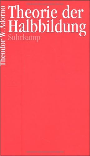 Theorie Der Halbbildung Amazon De Adorno Theodor W Bucher