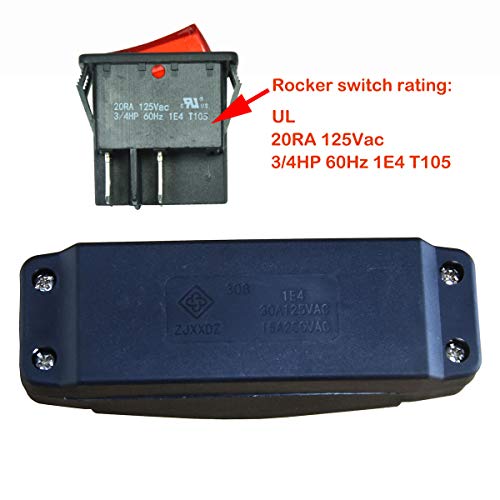 20A Heavy Duty Inline Cord Switch,Large Current inLine On/Off Rocker