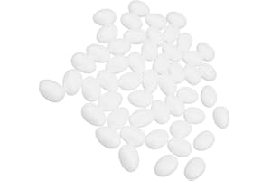 White Craft Lot de 50 œufs en mousse de polystyrène 50-5 cm