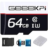 GeeekPi Preloaded (RPI OS) Card for Raspberry Pi,Class 10 Memory Card with Card Reader for All Raspberry Pi Models Pi 4, 3B+ 
