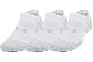 Under Armour unisex-adult Performance Tech Pro No Show Socks 3 PackSock