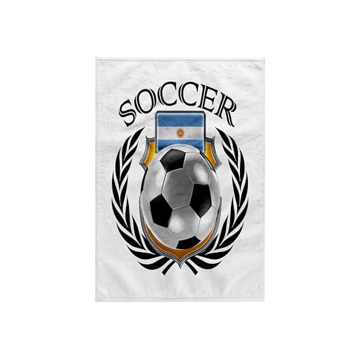 3D Rose TWL_239676_1 Argentina Soccer Ball with Fan Crest Towel, 15" x 22"