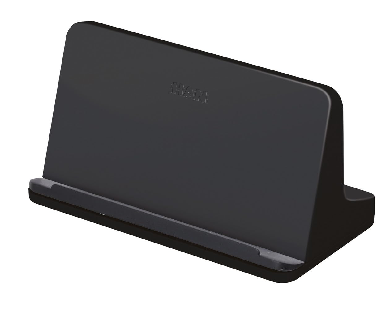 HAN 92140-13, Tablet stand smart-Line. Innovative, stylish, glossy and with soft grip supporting surface, black
