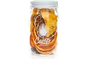 CAMP CRAFT COCKTAILS Camp Craft Cocktail Mix - Flo'rita | Premium Drink Mixer Infusion Kit with Dehydrated Fruit, Herbs and Vegan Sugar | 16 oz Glass Jar Mixer for Cocktails, Margaritas, and Mocktails - Serves 8