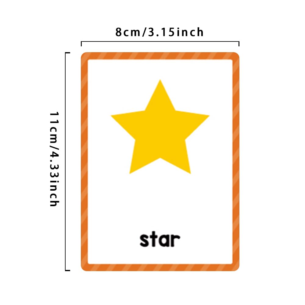 Lachilly Colors and Shapes Learning Flashcards, High Frequency Words, Beginning Reading, Kindergarten, ESL Teaching Materials, Autism Learning Materials, Vocabulary Building, 20 Cards, 38 Words