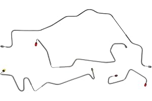 Inline Tube Compatible with 1994-96 Ford F150 2/4WD Std. Cab Long/Shortbed Power Disc Front Brake Line Kit 4pc, Stainless