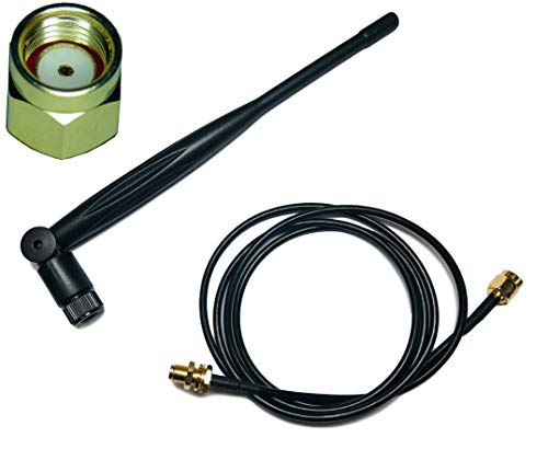 1 x Dual Band 2.4GHz 5GHz 5dBi RP-SMA Wireless Antenna Plus 1M RG174 Cable