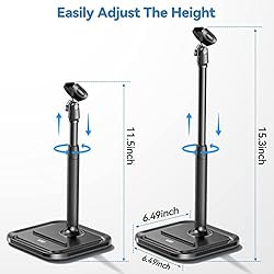 Desktop Microphone Stand with Phone Holder, 2 in 1