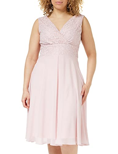Gina Bacconi Women's Metallic Corded Lace Dress, Potpourri Pink, 12