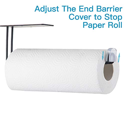 HLHyperLink Black Paper Towel Holder Under Mount Self Adhesive