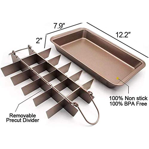 Brownie Pan with Dividers, NonStick Backing Pan, Brownie Pan, Lasagna