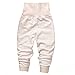 Benetia Organic Cotton Little Girls' Pajama Pants Soft 3-Pack High Waist Size 0-4 Years Old