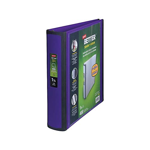 Staples 827604 1.5-Inch 3-Ring Better Binder Purple (19061) - //medicalbooks.filipinodoctors.org