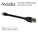 Avido™ Short & Flexible (4.9" Length) Lightning Cable Unibody USB Data and Charging 8-pin with 2.4 Amp Current for iPhone 6, iPhone 6 Plus, iPhone 5, iPhone 5c, iPhone 5s, iPad 4, iPad Air, iPad Air 2, iPad Mini, iPad Mini 3, iPod Touch 5, iPod Nano 7. Perfect for Power Banks / Backup Batteries - (Retail Packaging) Black