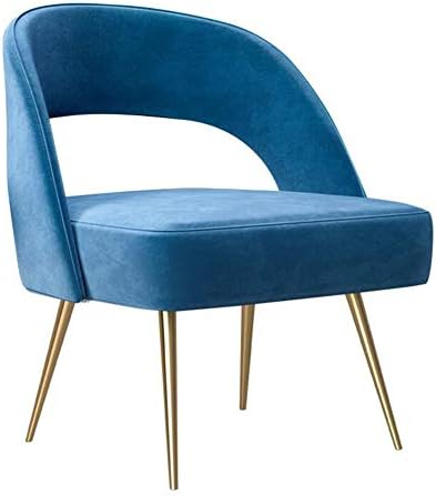 Chairs XUERUI Accent, Modern Sofa Tub Upholstered Seat With Gold Legs For Living Room Bedroom, Armchairs Furniture (Color : Blue)