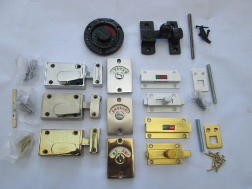 IRONMONGERY WORLD® WC Vacant, Engaged, Toilet, Bathroom Door Lock Latch Indicator Bolt in 6 FINISHES (Steel Satin/Brushed Chrome) - Image 3