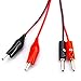 uxcell 5 Pcs 1M Long Audio Video Banana Jack Connector to Double Tester Alligator Clip