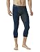 TSLA TM-MUC78-NVH_Large Men's Mesh-Panel Compression 3/4 Capri Baselayer Cool Dry Sports Tights MUC78