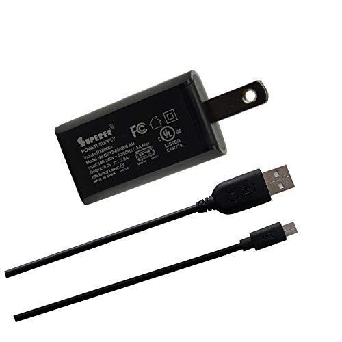 UL Listed AC Charger for Amazon Kindle Paperwhite E-Reader Tablet with 5Ft Power Supply Adapter Cord Cable