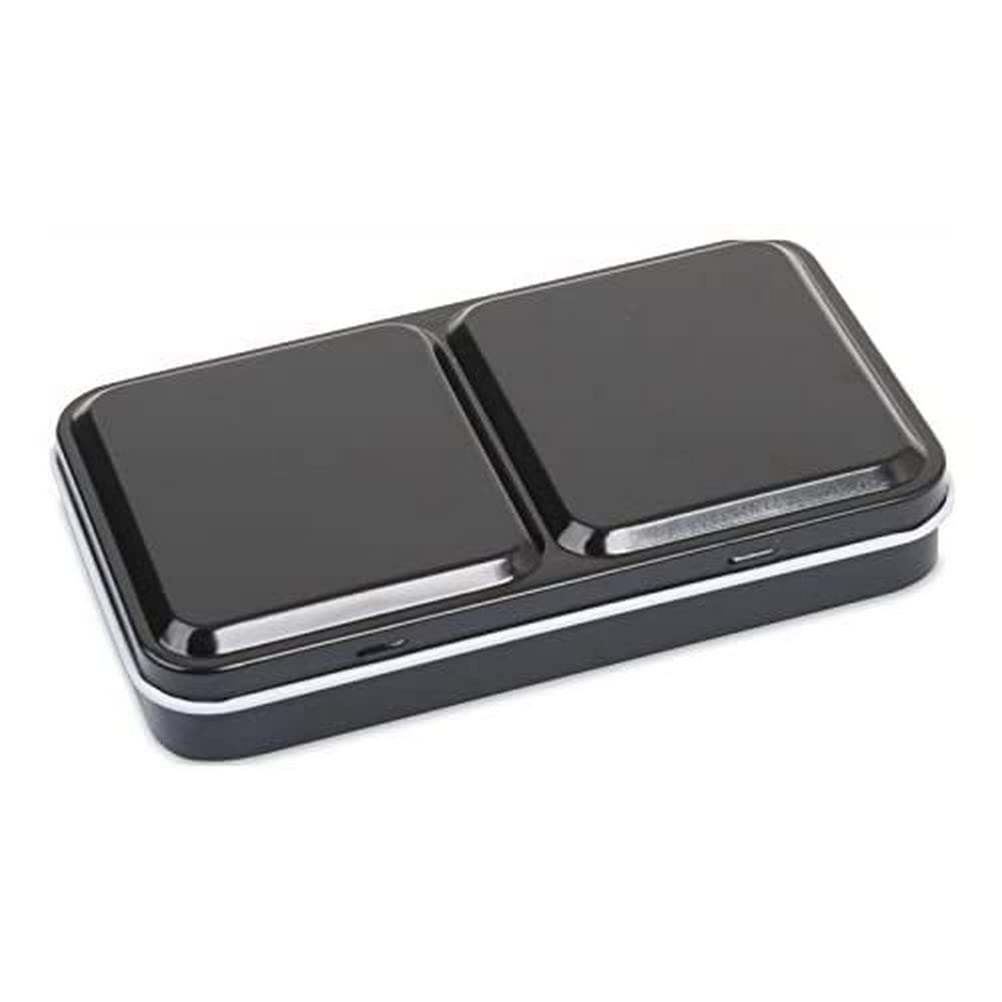 Honsell Jaxon Watercolour Heavy Duty Metal Empty Box for 12 Half or 6 Whole Bowls with Fold Out Palette and Thumb Ring, Multi-Colour