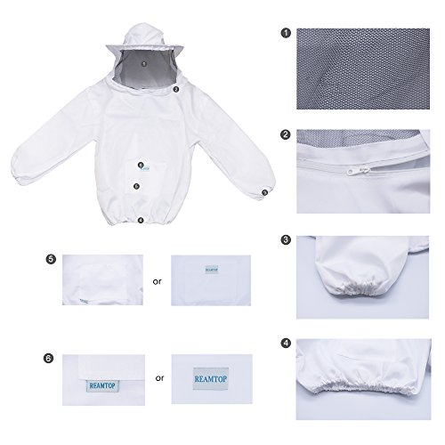 4 REAMTOP+Professional+Beekeeper+Jacket+Gloves