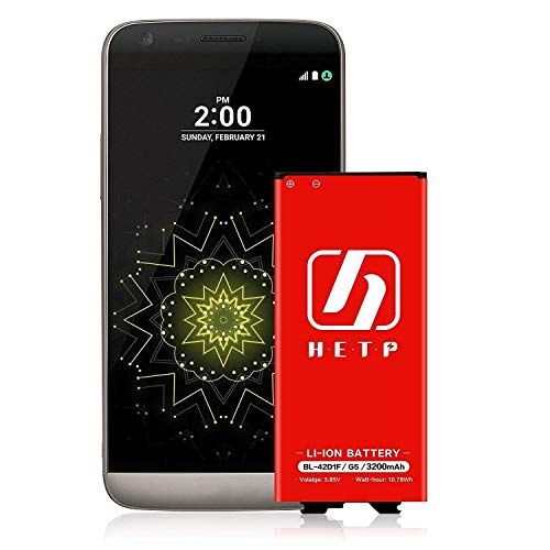 G5 Battery 3200mAh HETP Upgraded Li-ion Replacement Battery for LG G5 BL-42D1F US992 VS987 H820 H830 LS992 H845 Dual H850 H858 Spare Battery -18 Month Warranty G5 Battery 3200mAh HETP Upgraded Li-ion Replacement Battery for LG G5 BL-42D1F US992 VS987 H820 H830 LS992 H845 Dual H850 H858 Spare Battery -18 Month Warranty