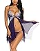 klier Kiler Women Plus Size Chemise Sexy Nightie Lace Lingerie Sets Purple