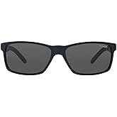 ARNETTE Unisex Sunglasses Rubber Black Frame, Polarized Dark Grey Lenses, 58MM