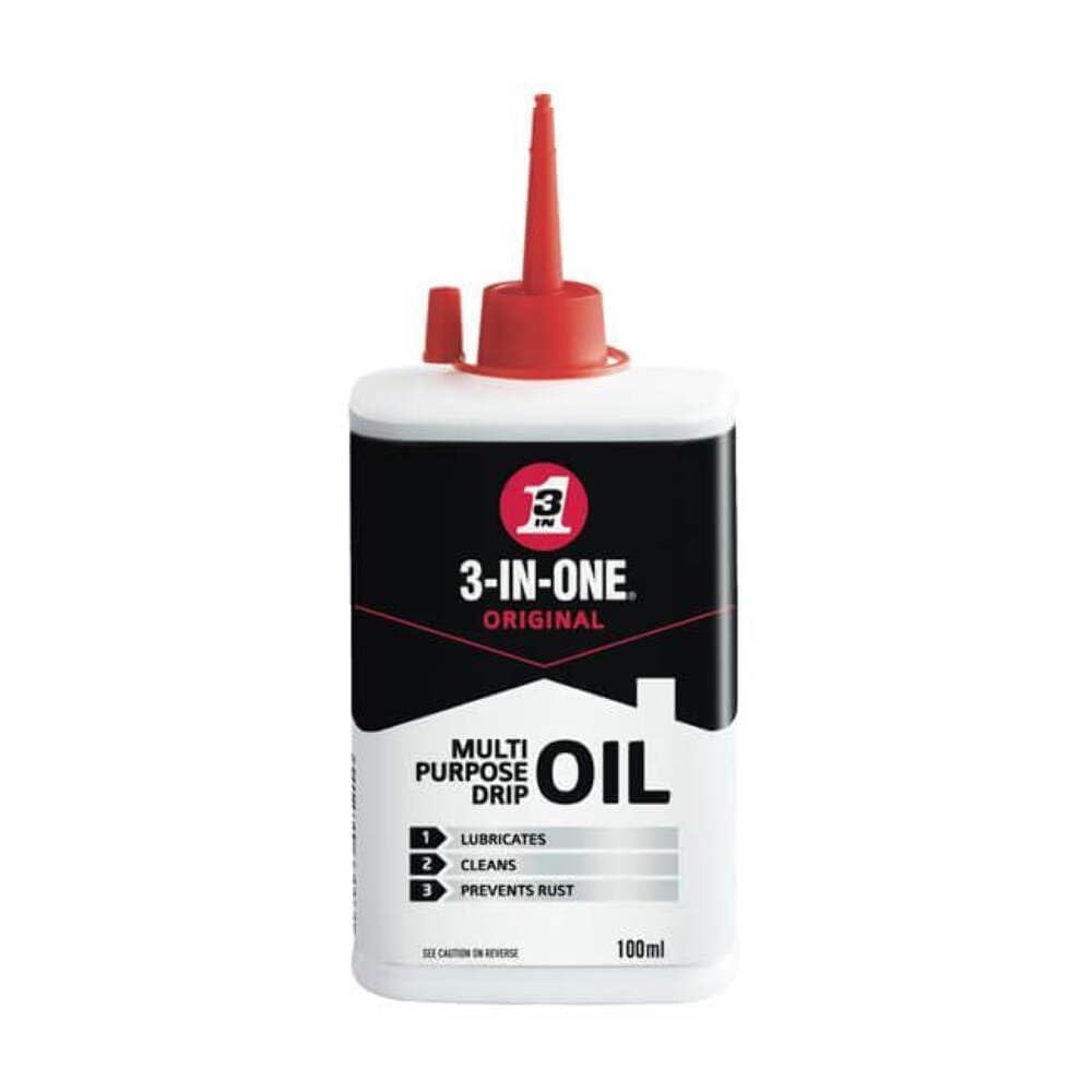 3-IN-ONE Multi Purpose Drip Oil 100ml – precision drip application, cleans, lubricates, and prevents rust, stops squeaks