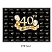 Glitter Gold and Black Photo Studio Booth Background Adult Happy 40th Birthday Party Decorations Banner Backdrops for Photography