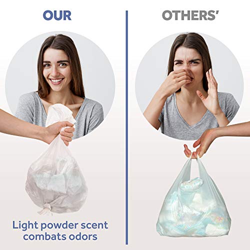 6 Pack of Compatible Dekor Plus Refill Liners | Ultra-Strong 30% Thicker Bags Reduce Tearing | Light Powder Scent Combats Odors | Replacement for Dekor Diaper Pail Refills & Diaper Dekor Plus Refills - Thumbnail 2