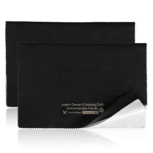 Jewelry Polishing Cloth for Silver/Gold/Platinum Cleaning -Soft and Recycled Microfiber Cloths,Jewelry Cleaner by VISEMAN