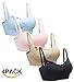 4PACK Nursing Bra Wireless bra Women's Sleeping Maternity Bra Breastfeeding Bra,4pcs/Pack,Large