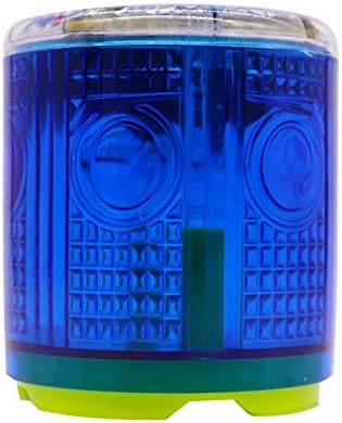Aolyty Solar Strobe Warning Light Strong Magnetic Base Flashing Super Bright 360 Degree Automatically Turn On Waterproof for Construction Traffic Factory (Blue)