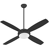Quorum 20524-59 Expo 52" Ceiling Fan with Lights, Matte Black